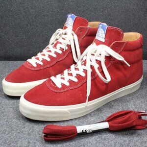 Last Resort AB VM001-Hi Sneakers Shoes, Red Maroon White Suede, Men's Size 11.5